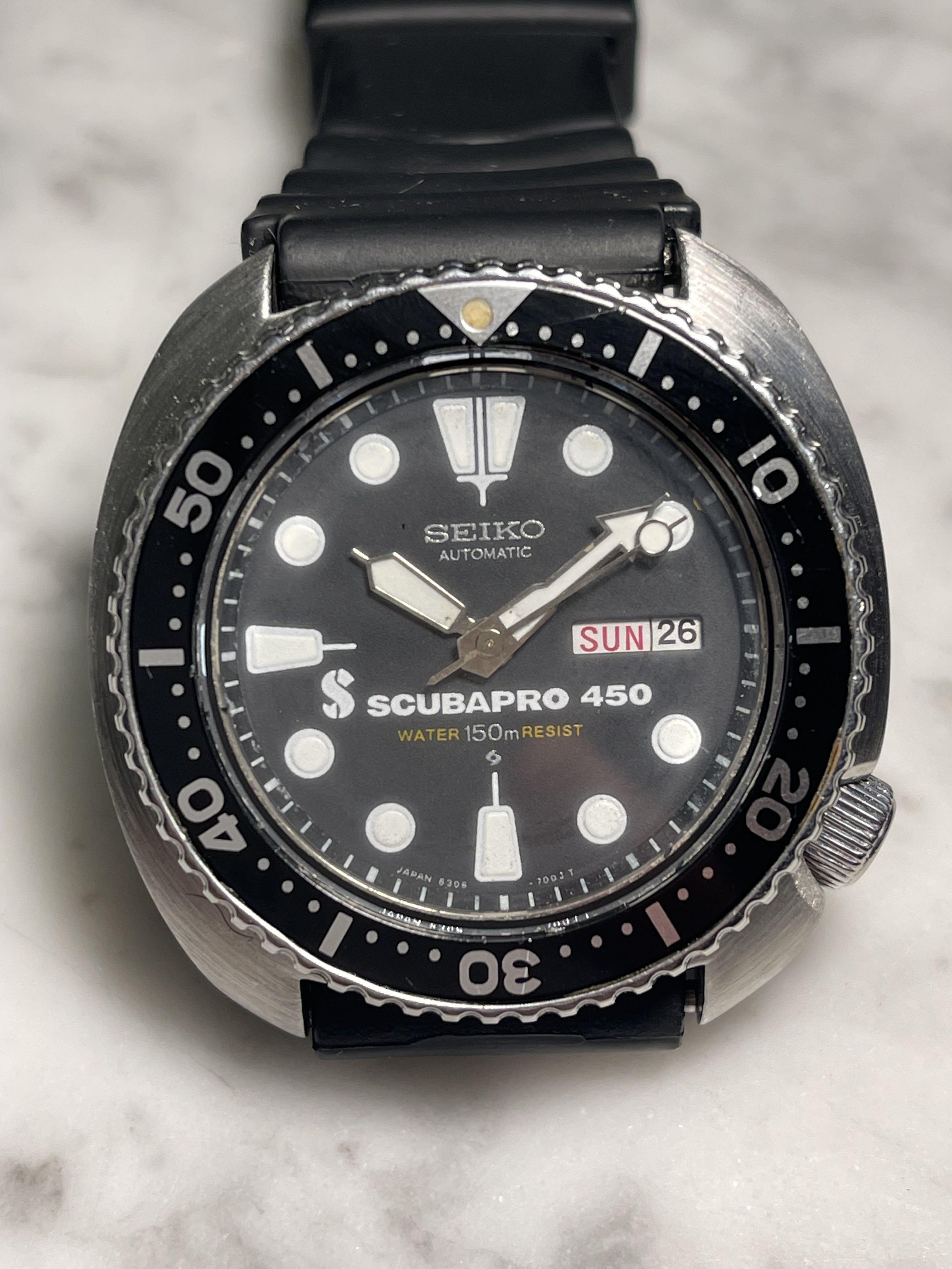 Seiko diver turtle 6309 scubapro 450, Luxury, Watches on Carousell