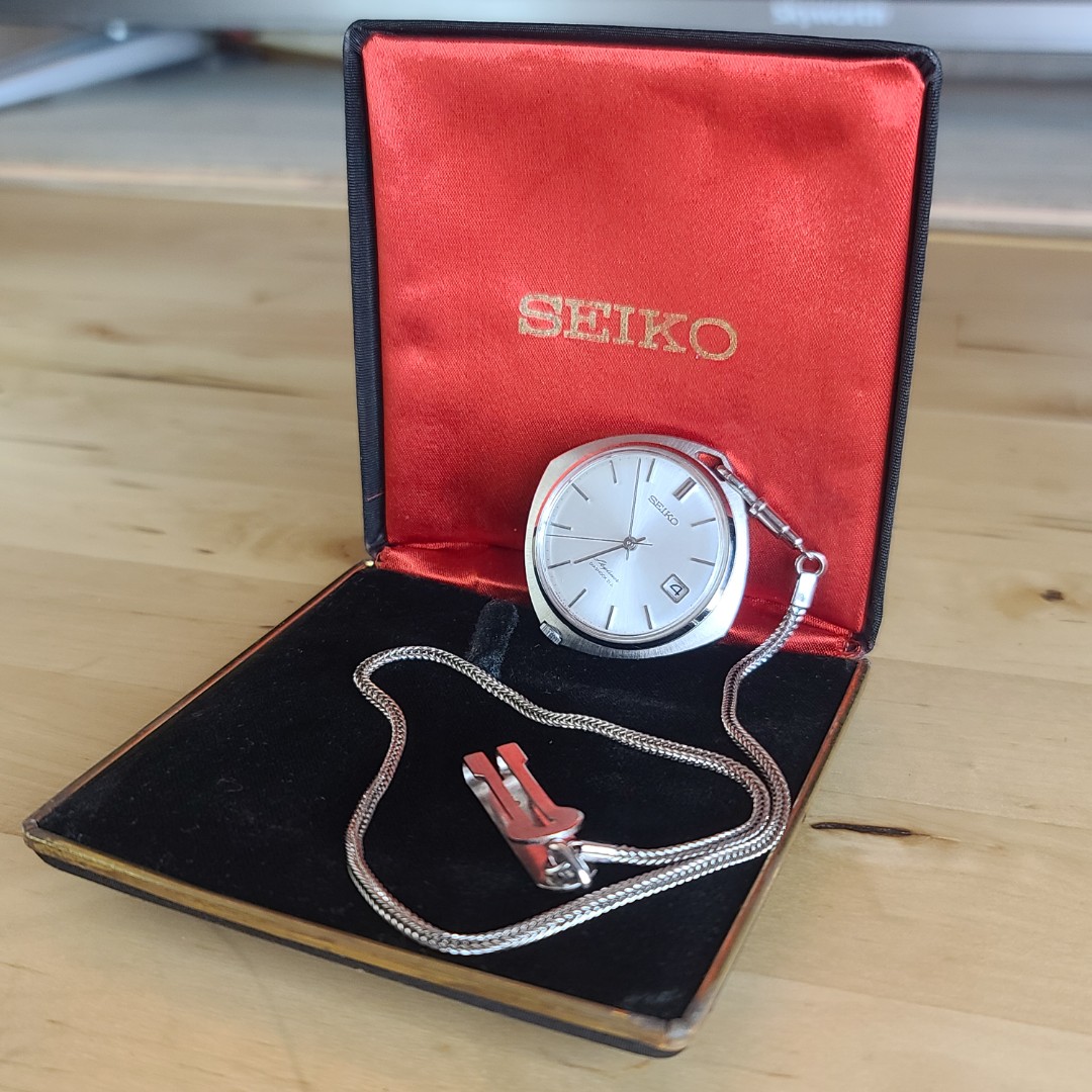 SEIKO skyliner vintage pocket watch 6220-0010 精工機械上鍊陀錶