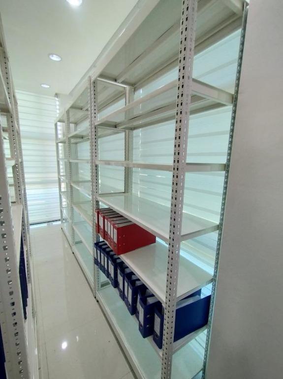 shelves steel standee rack filling open cabinet, Furniture & Home ...