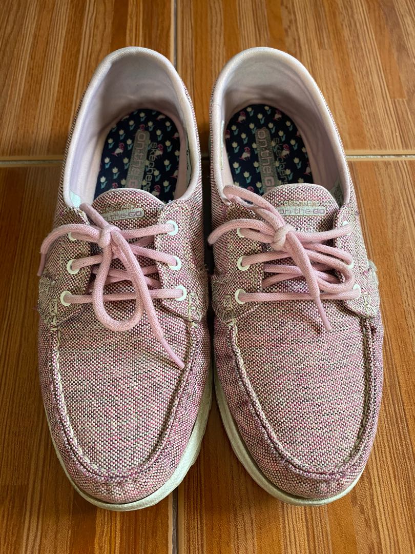 Skechers On The Go Pink Boat Shoes Women s Fashion Footwear