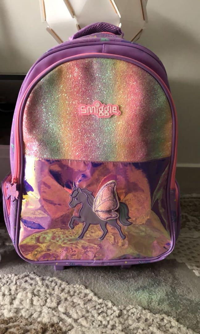 Smiggle unicorn trolley bag hotsell