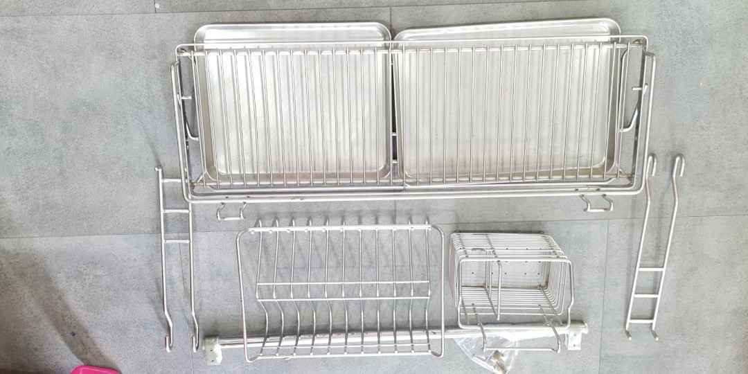Song Cho Welmi Stainless Steel wall dish rack, Furniture & Home Living ...