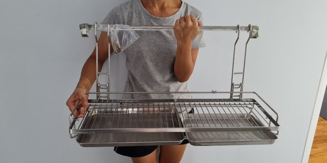 Song Cho Welmi Stainless Steel wall dish rack, Furniture & Home Living ...