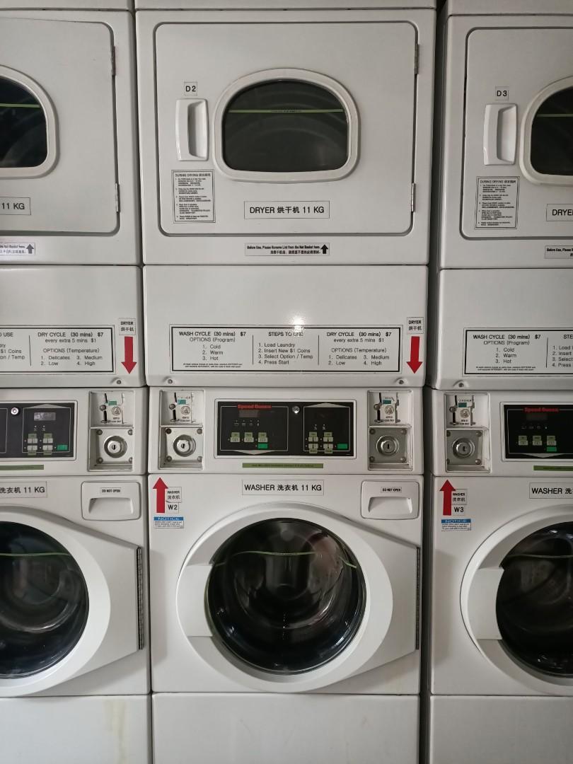 Speed queen washer and outlet dryer coin operated