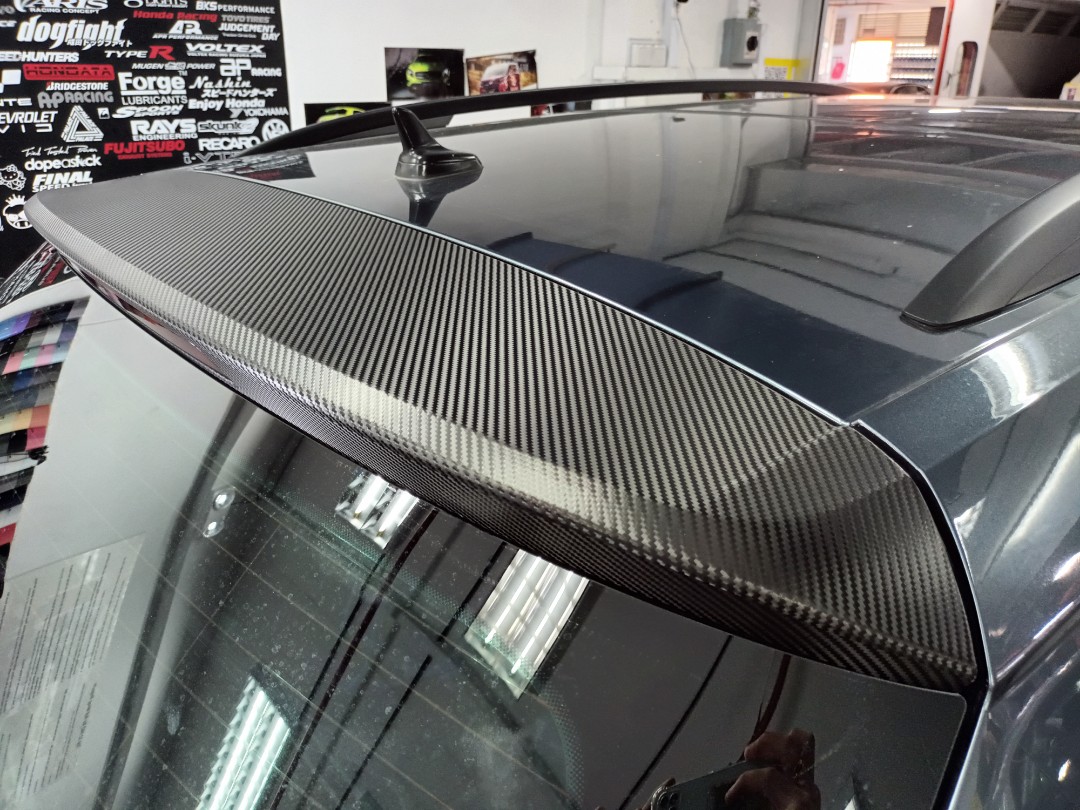 Spoiler wrap 3m matte carbon, Car Accessories, Car & Services