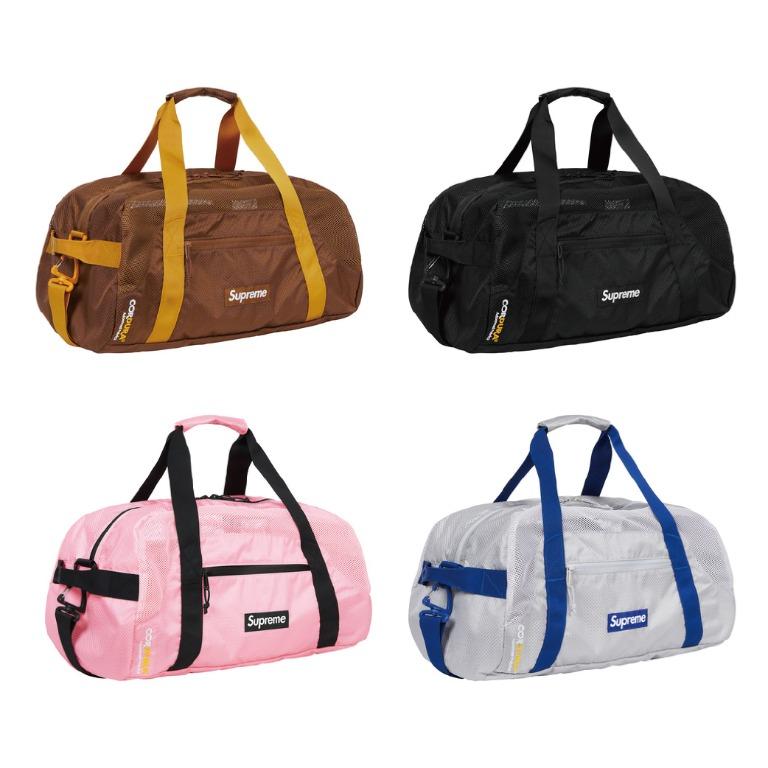 Supreme black shop duffle bag