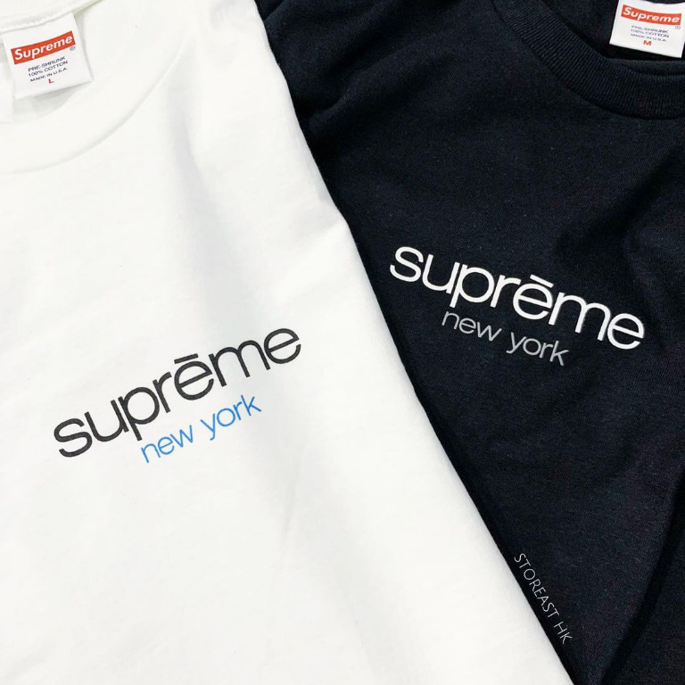 Supreme New York Classic Logo Tee (2Colors), 男裝, 上身及套裝, T