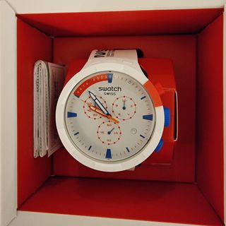 White swatch watch mens best sale