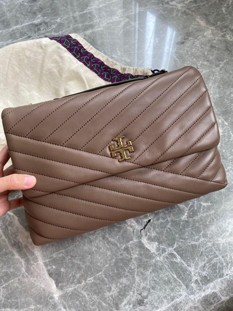 Tory Burch Hb Kira Chevron Small Flap Shoulder Bag Black OS 