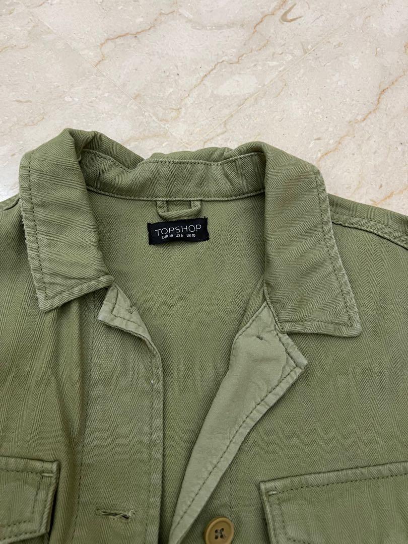 Topshop army green jacket sale