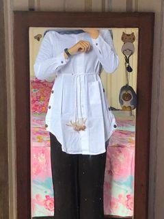Tunik Putih Free Belt