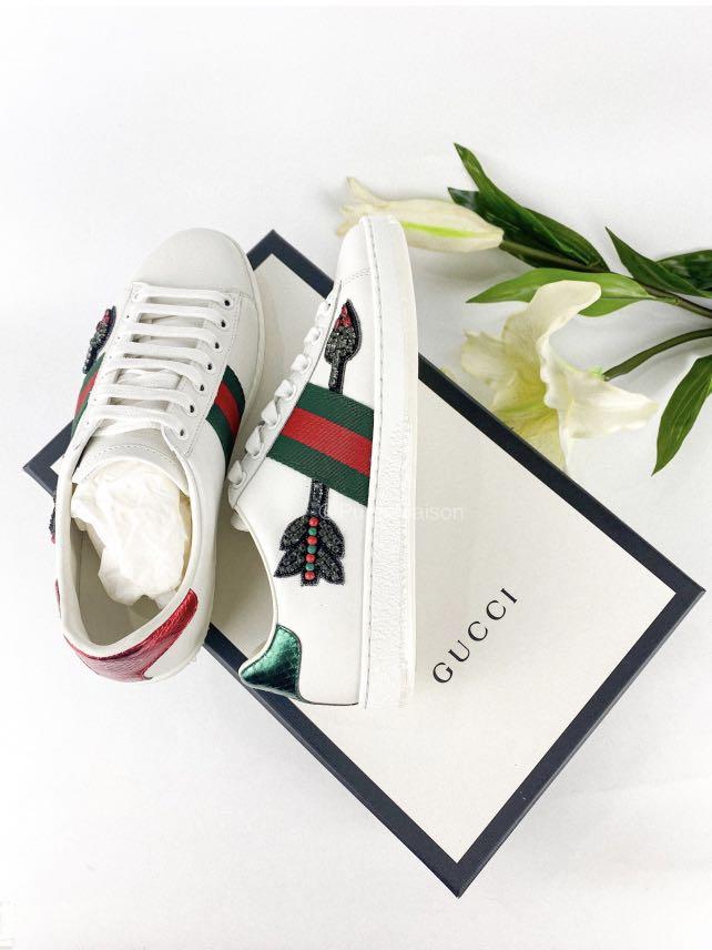 Unused bought and kep unused Gucci GG Ace Arrow Trainers Size 34