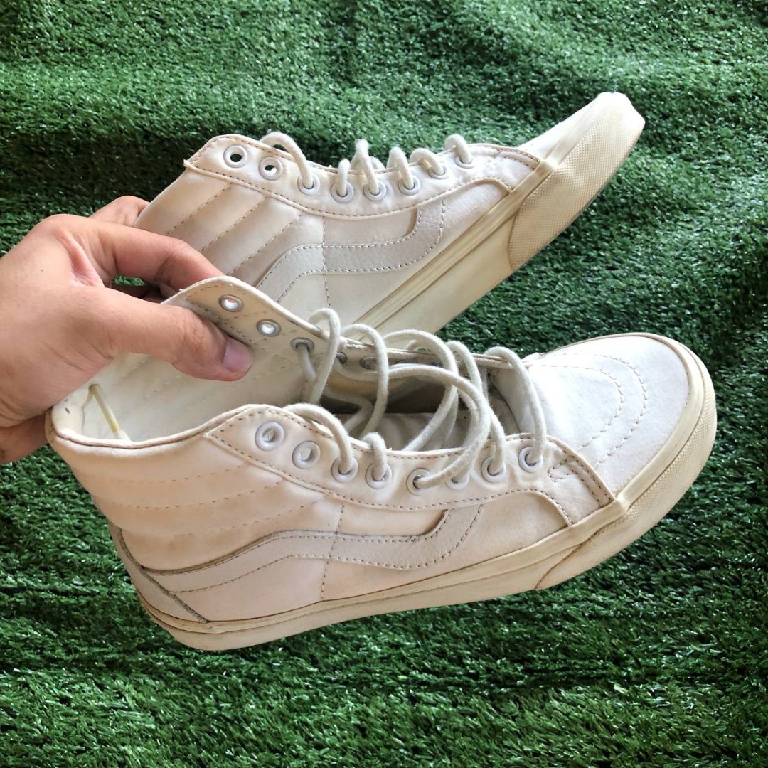 Triple white sales high top vans