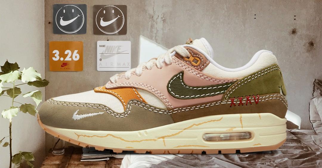 Wabi sabi nike airmax 1, Women's Fashion, Footwear, Sneakers on