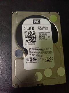 WD black 3.5inch SATA hard disk 3tb