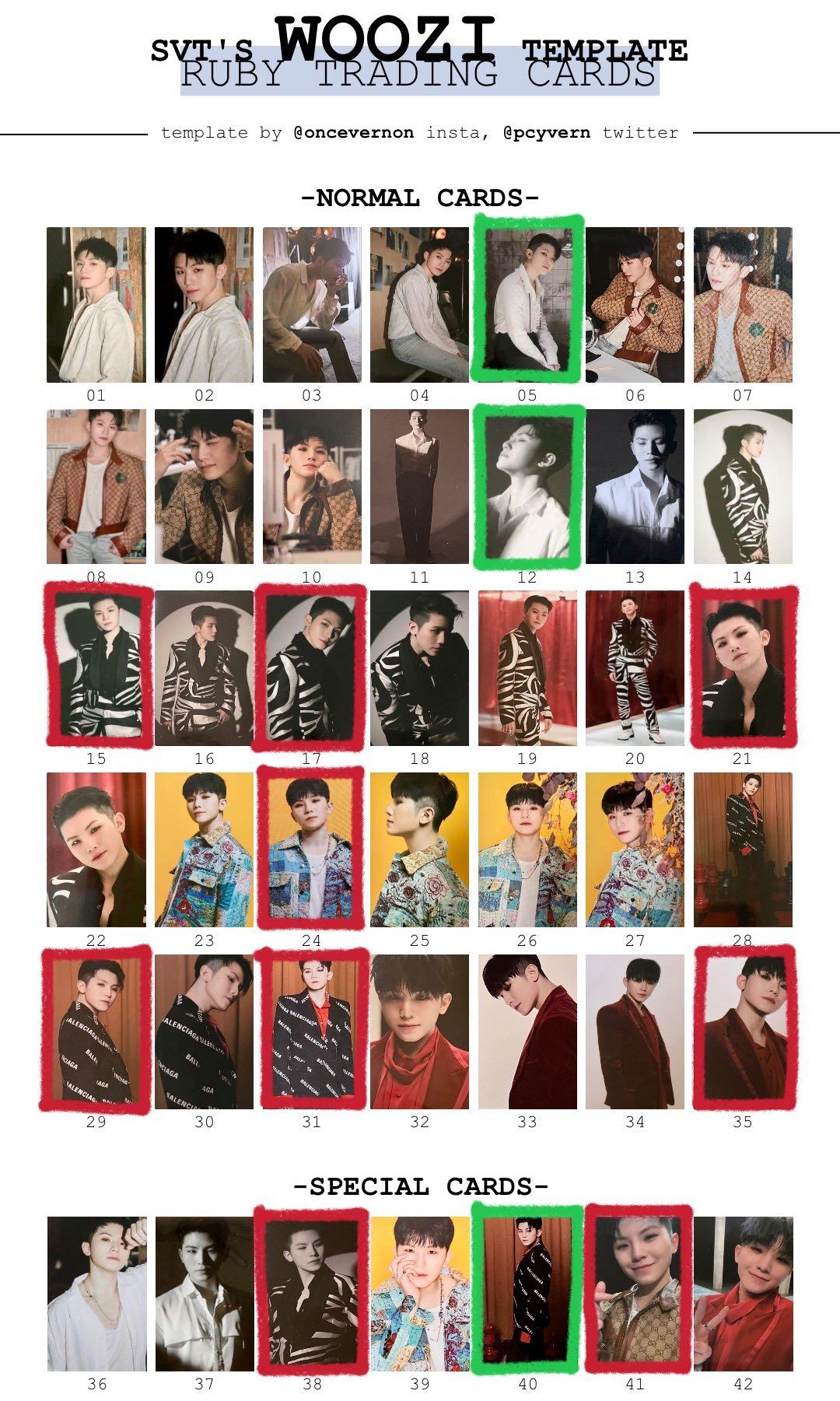 高評価アイテム WTS/WTT) Seventeen Woozi Ruby trading cards, Hobbies & Toys K-POP・アジア