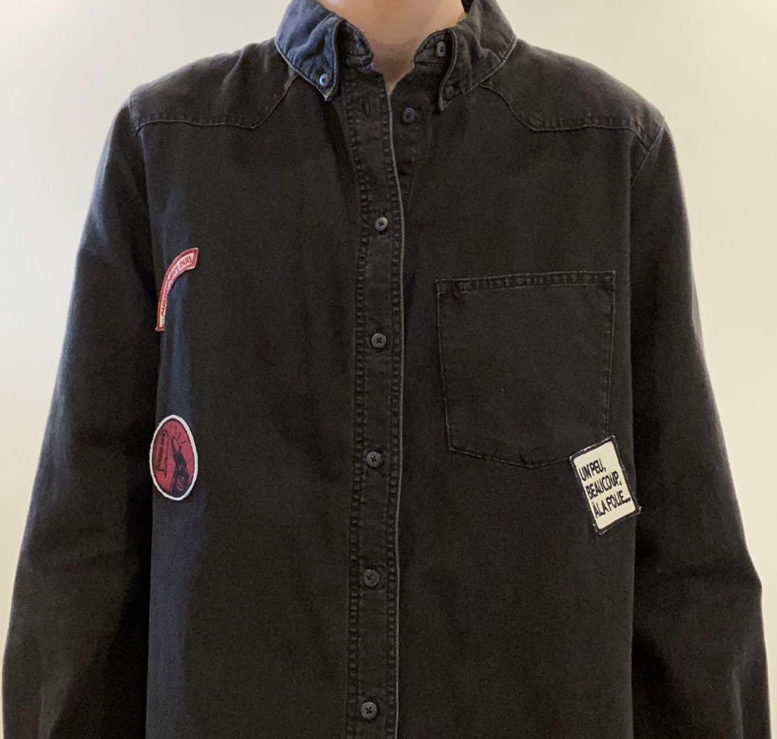 SOLD!! Zara denim patched shirt dress 