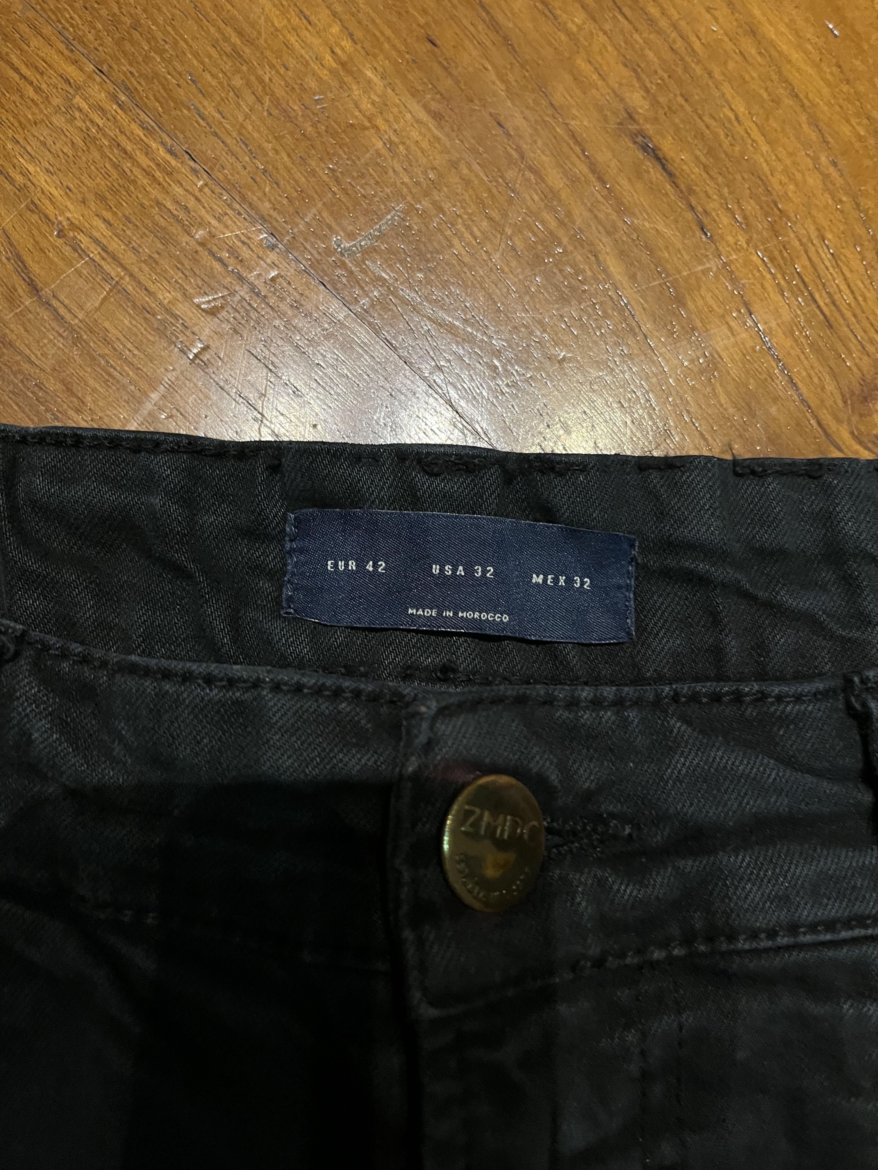 ZARA JEANS BLACK SIZE 32, Fesyen Pria 
