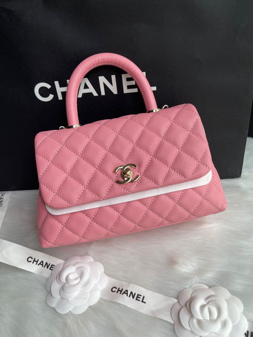 20A Pink Chanel Coco Handle Small Bag Carousell