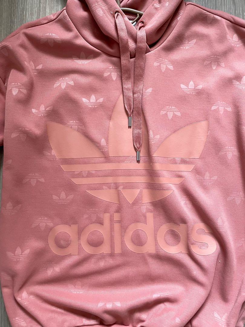 Salmon pink adidas hoodie new arrivals