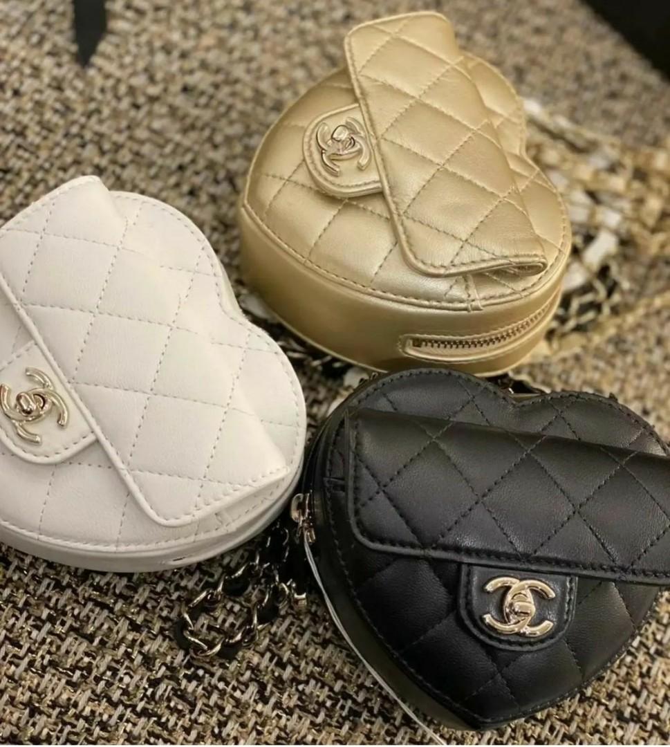 Buy Chanel 22S CC in Love Blue Lambskin Quilted Clutch | Limited Edition Heart Bag Lghw