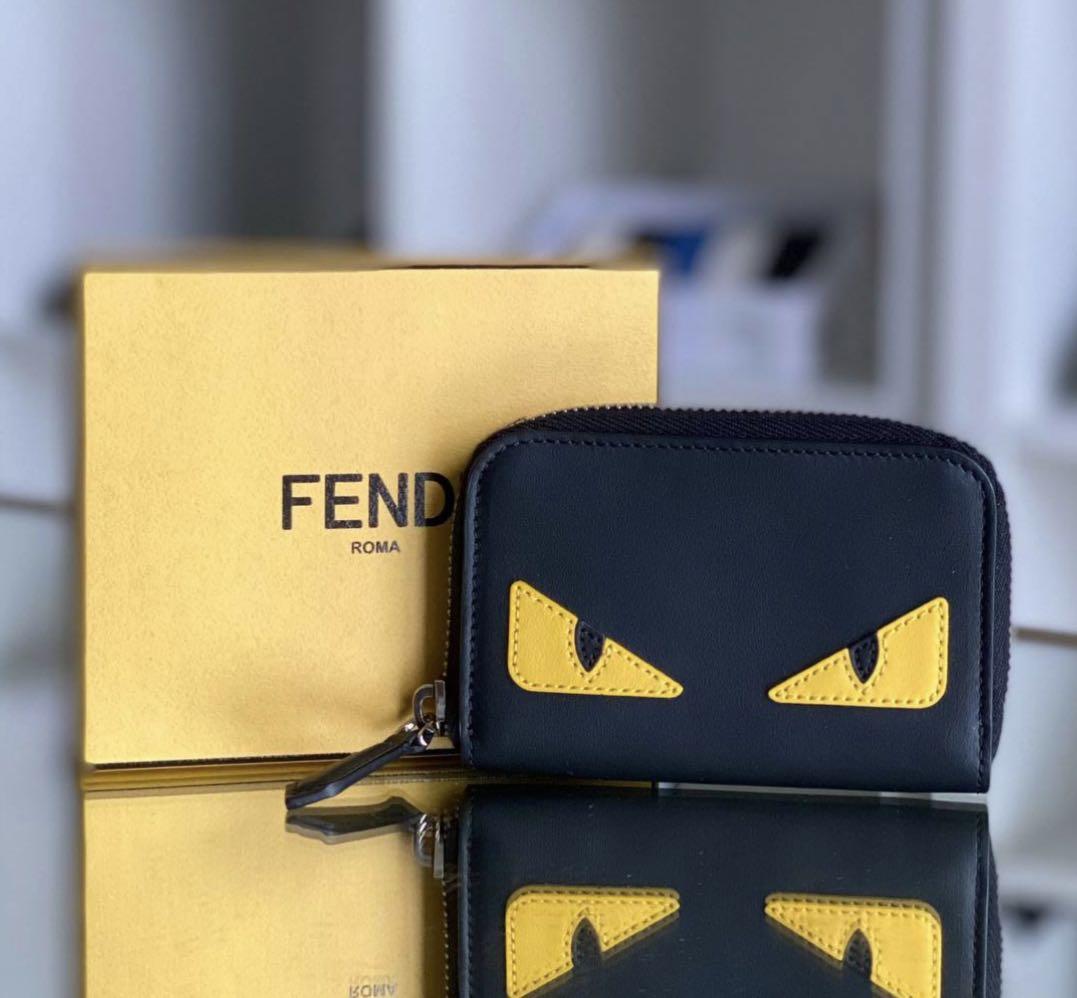 AUTHENTIC FENDI MONSTER ZIP CARD CASE