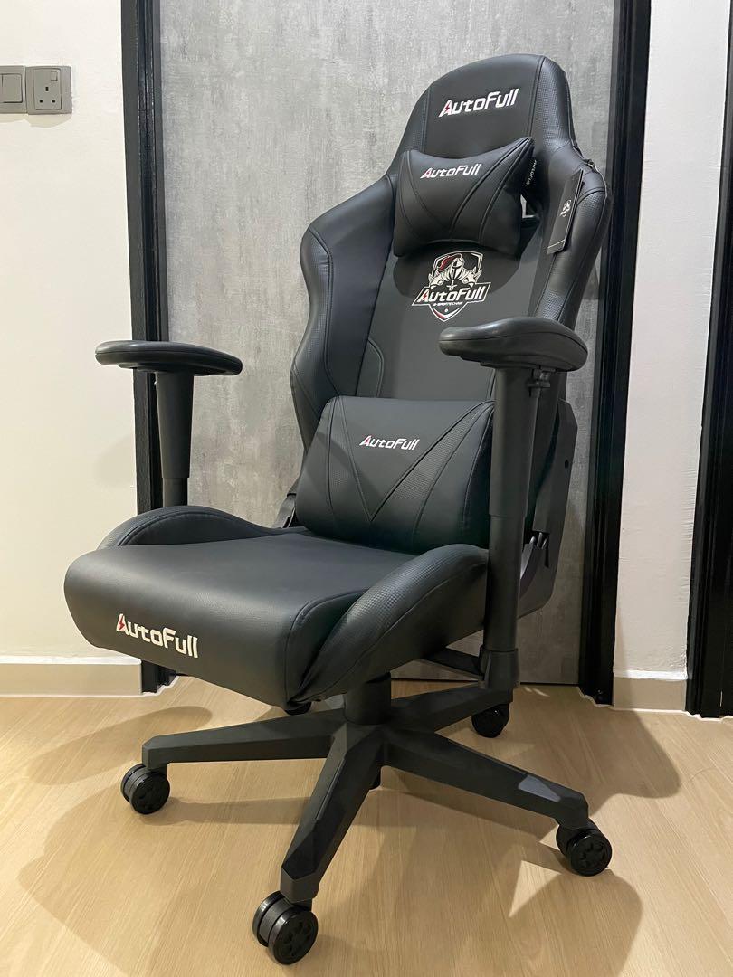 Autofull Black Gaming Chair, Furniture & Home Living, Furniture, Chairs ...