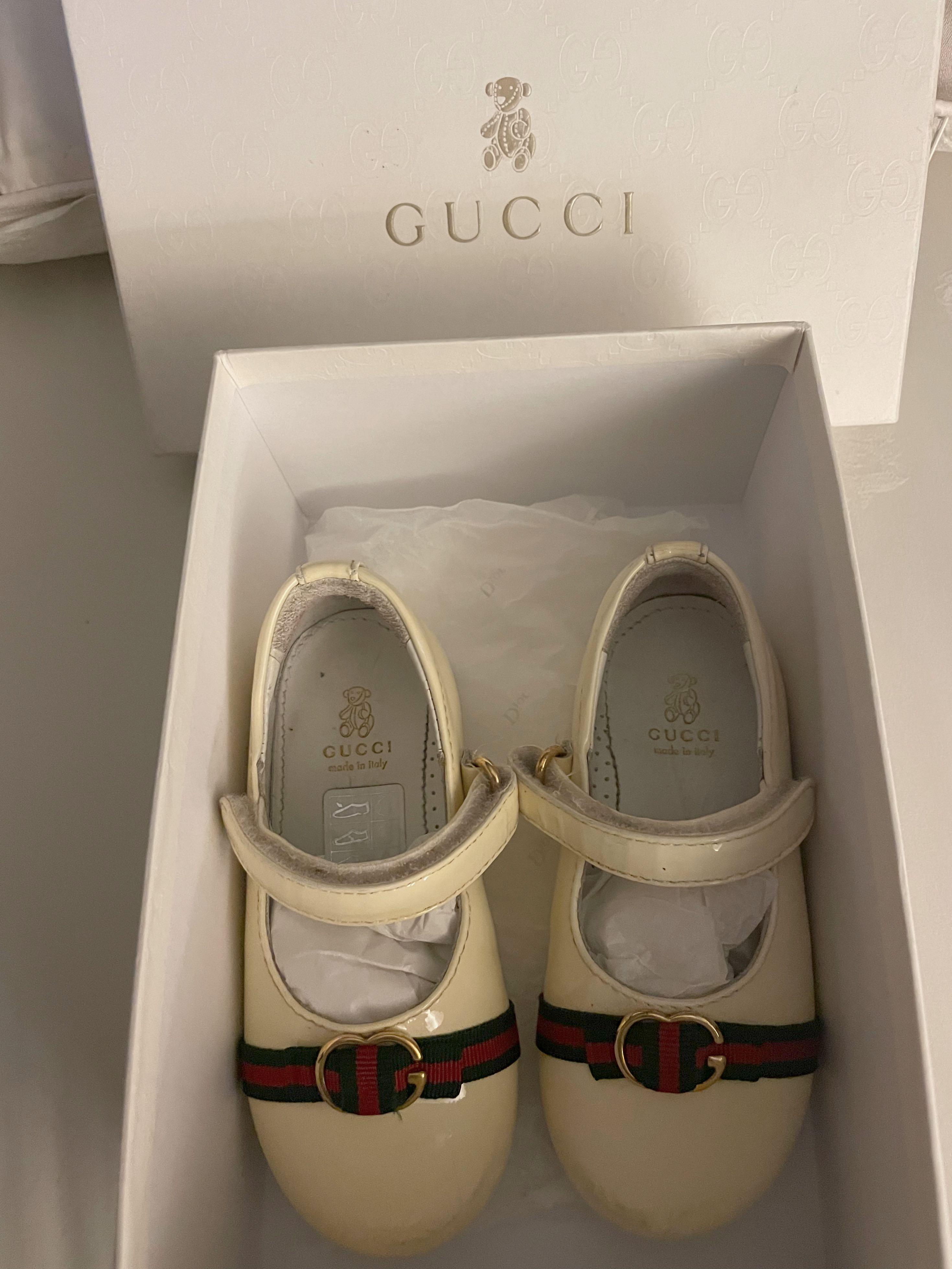 Baby Girl Gucci Shoes with Classic Bow, Babies & Kids, Babies & Kids  Fashion on Carousell