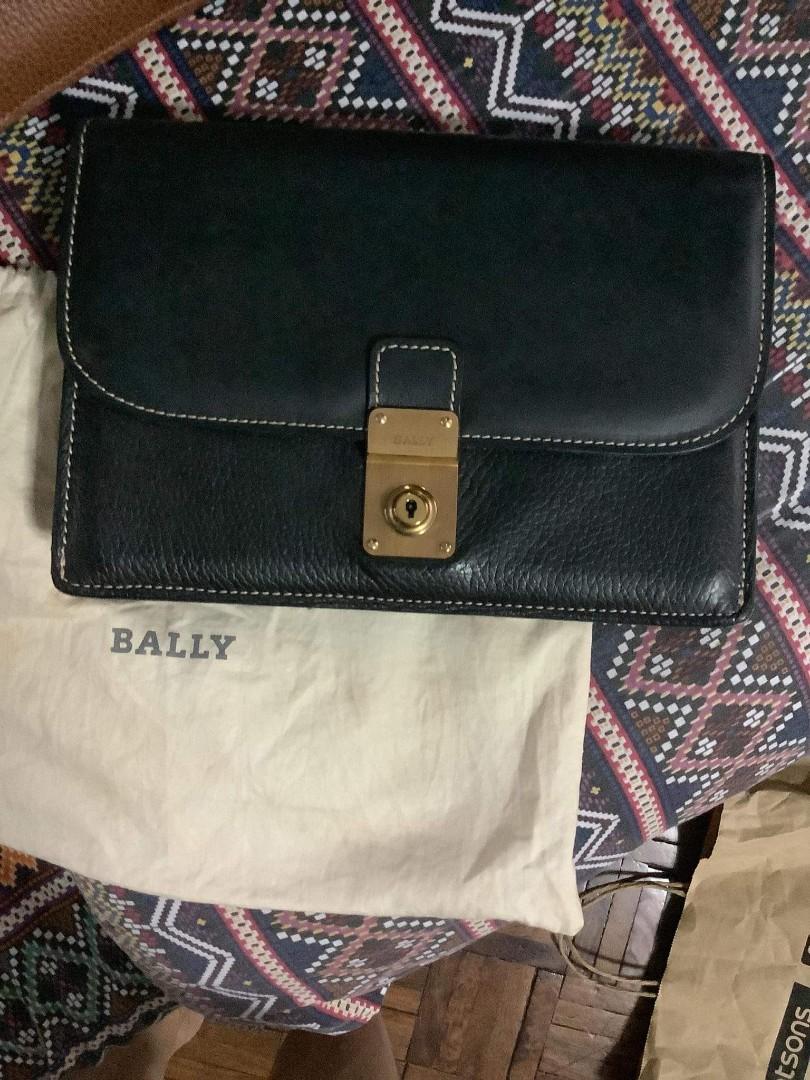 Bally Bag Black, Women's Fashion, Bags & Wallets, Clutches on Carousell