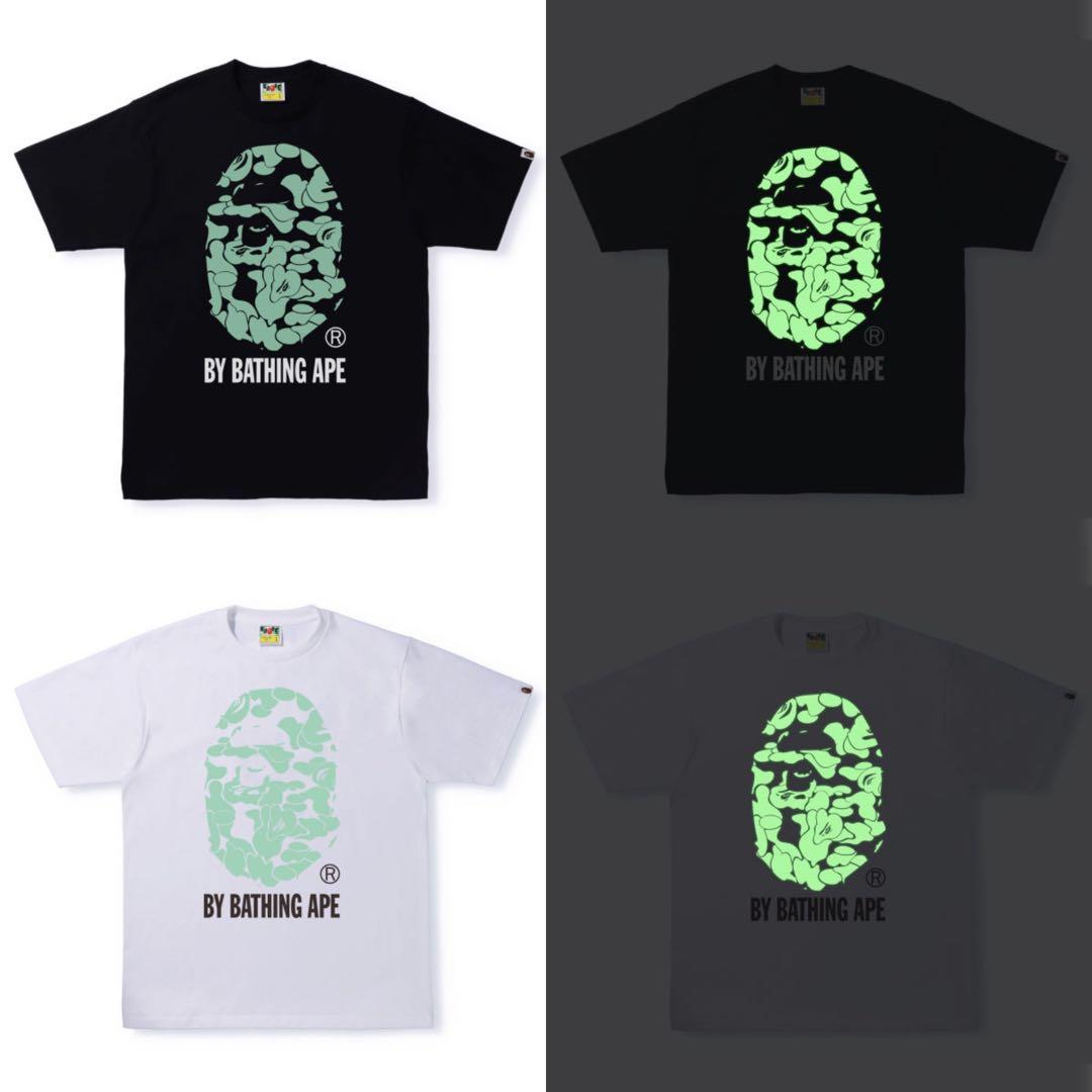 BAPE Text Code Camo College Tee Black
