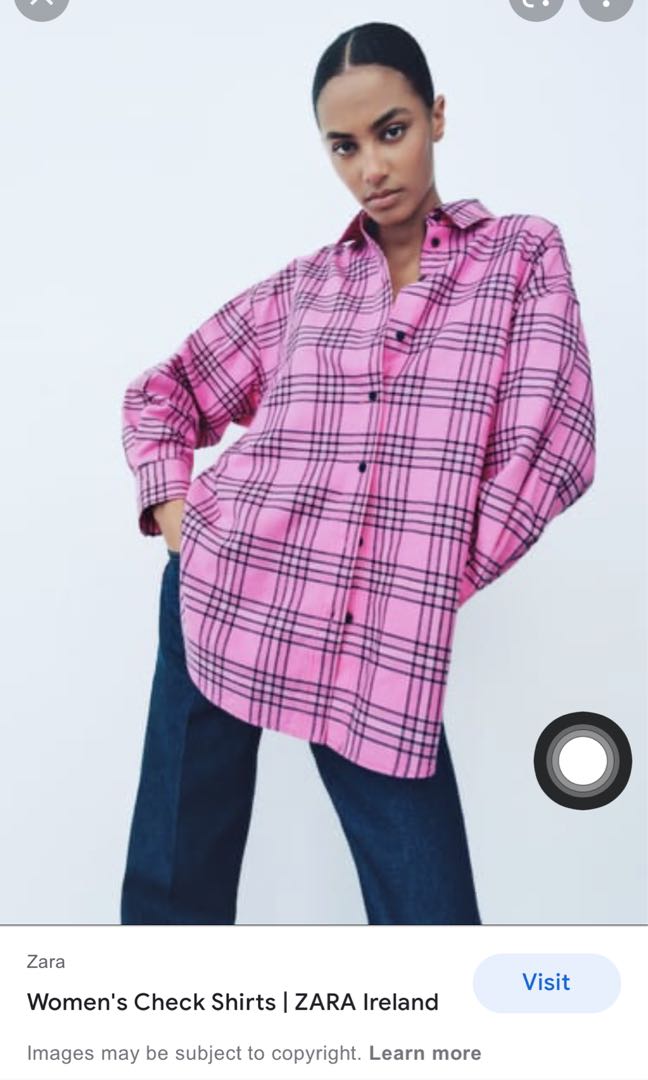 BNWT Zara Pink Checked Flanel Shirt 