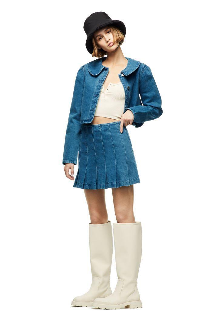 Blue jean new arrivals skirt box