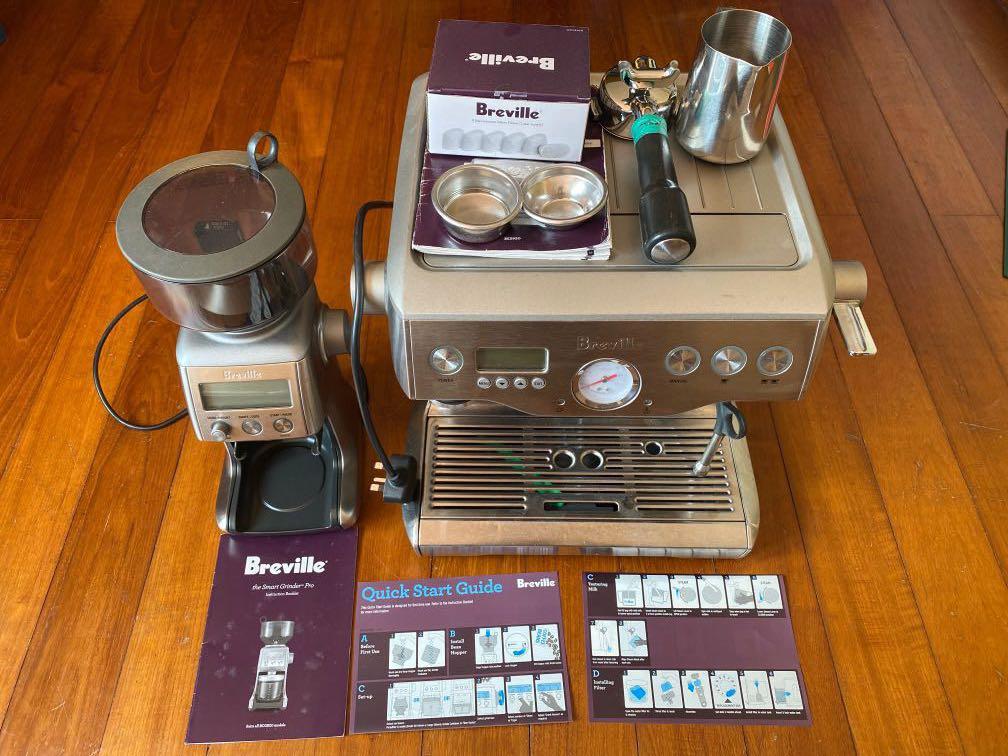 BREVILLE BES920 Dual Boiler BCG 820 Grinder TV Home Appliances Kitchen Appliances Coffee Machines Makers on Carousell