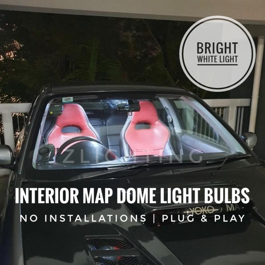 BRIGHT White LED Car Cabin Interior Light Bulbs For dome lights & map