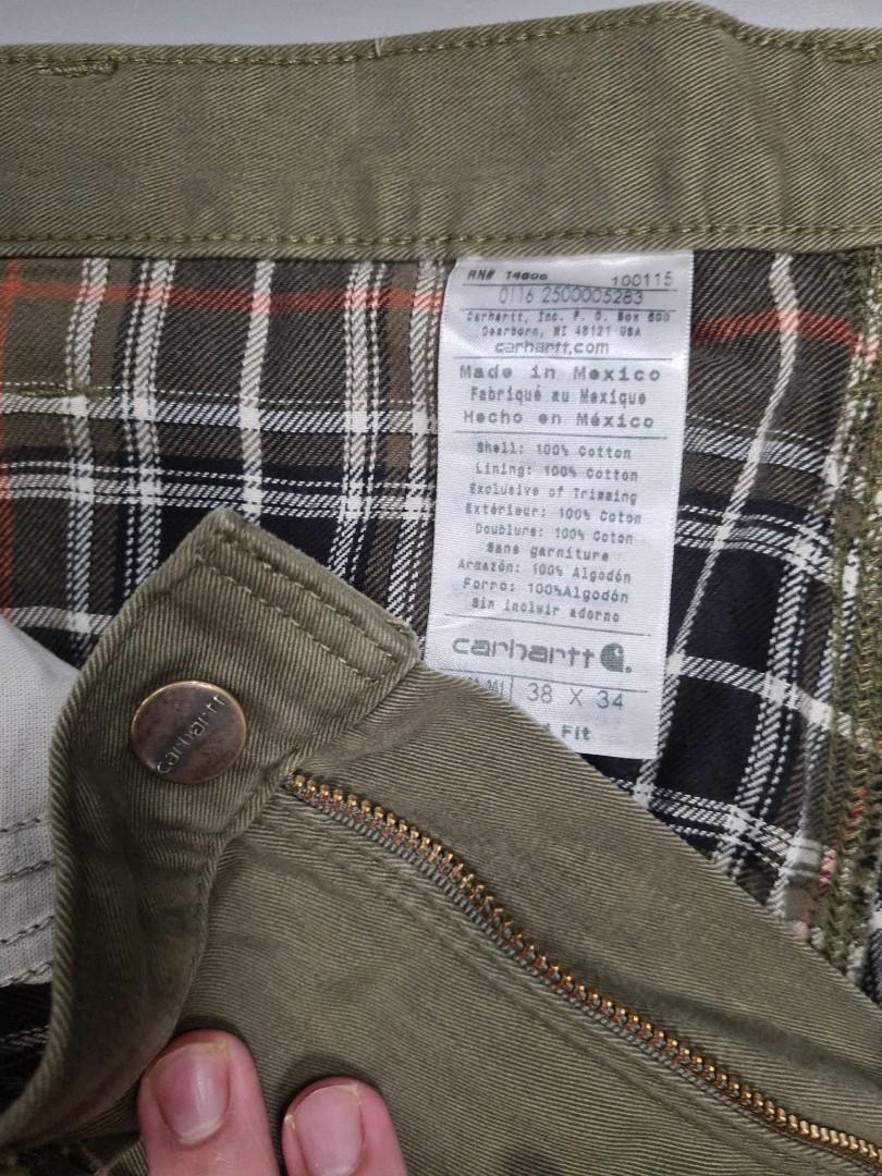 Carhartt men's washed twill dungaree flannel lined top