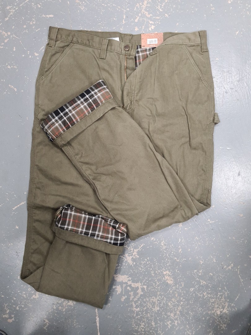 Carhartt men's washed twill dungaree flannel lined top