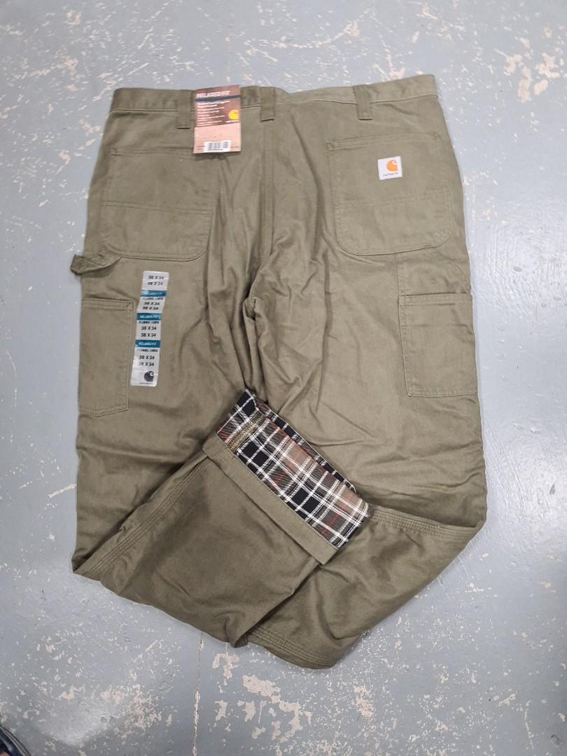 Carhartt men's washed twill dungaree store flannel lined