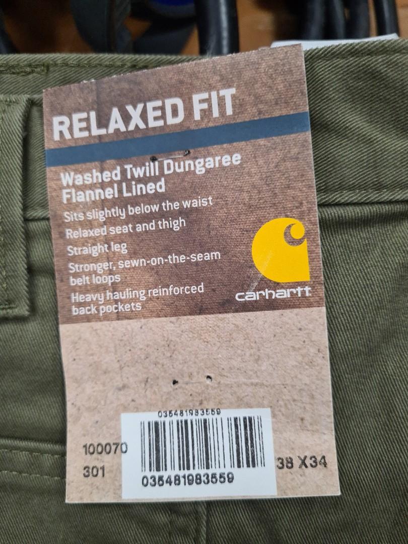 Carhartt washed twill online dungaree flannel lined