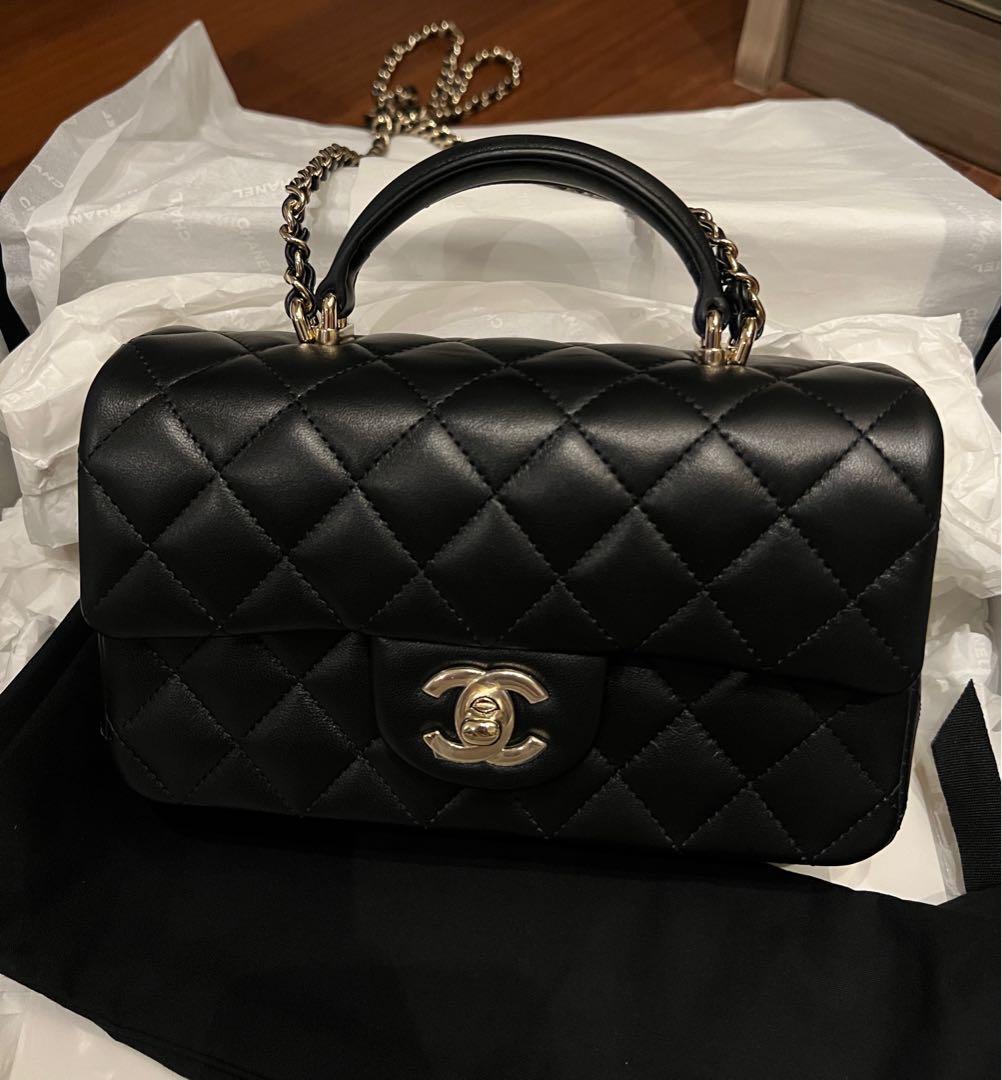 Chanel 22P Mini Top Handle, Women's Fashion, Bags & Wallets, Cross-body ...