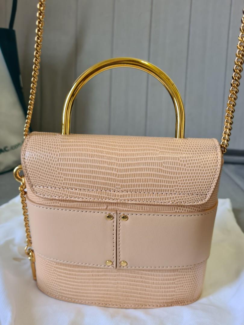 Chloe Aby Lock Bag Lizard Embossed Leather Small Women s Fashion