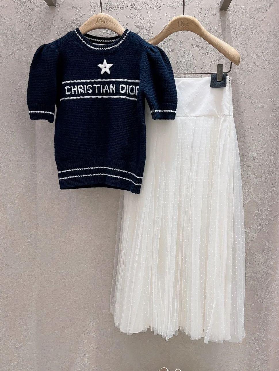 CHRISTIAN DIOR' SHORT-SLEEVED SWEATER 