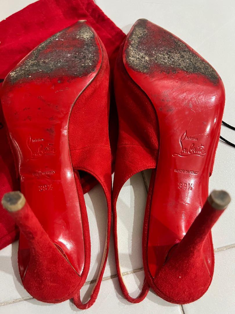 Christian louboutin apostrophy top slingback
