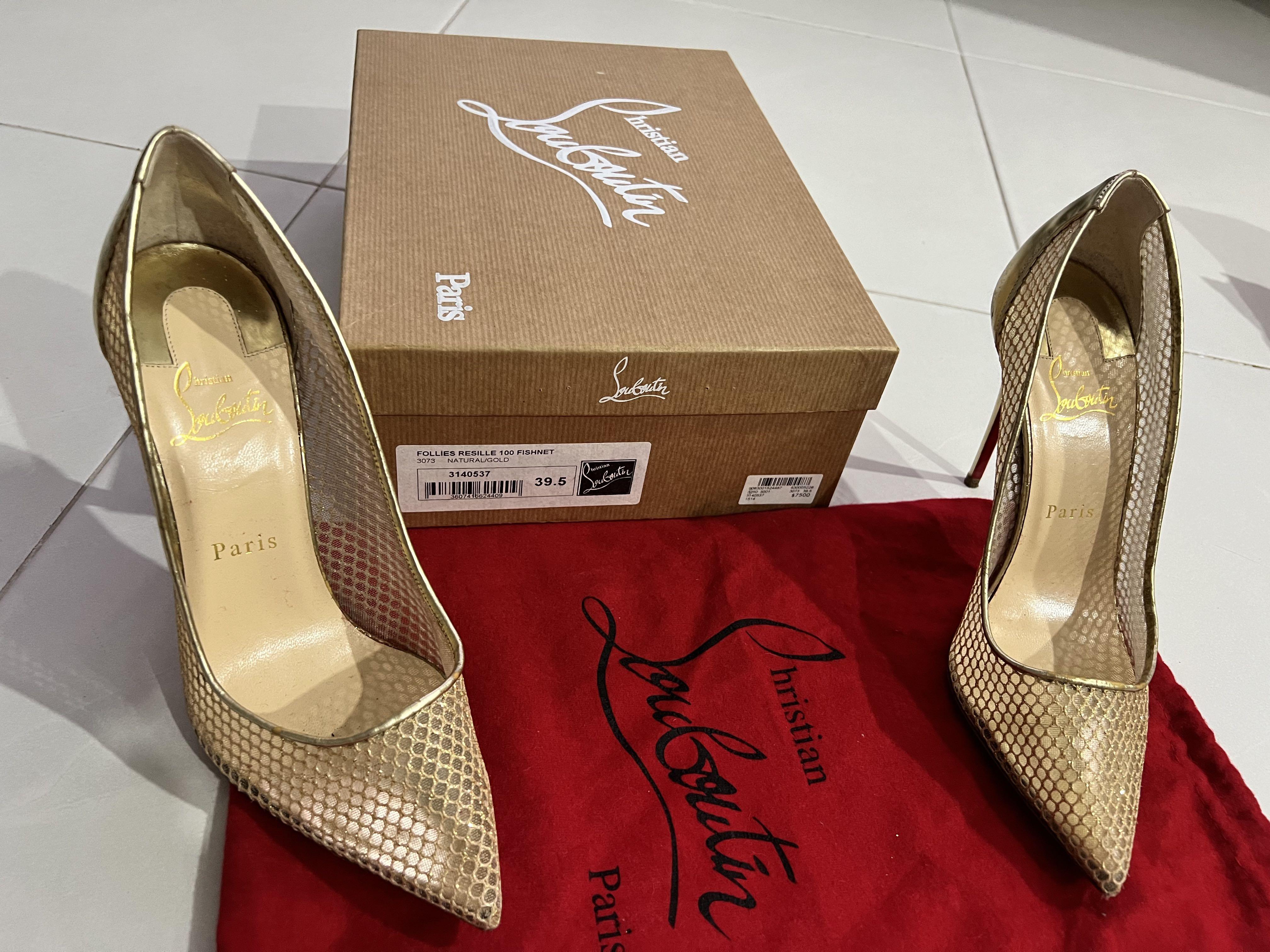 Christian louboutin sale fishnet heels