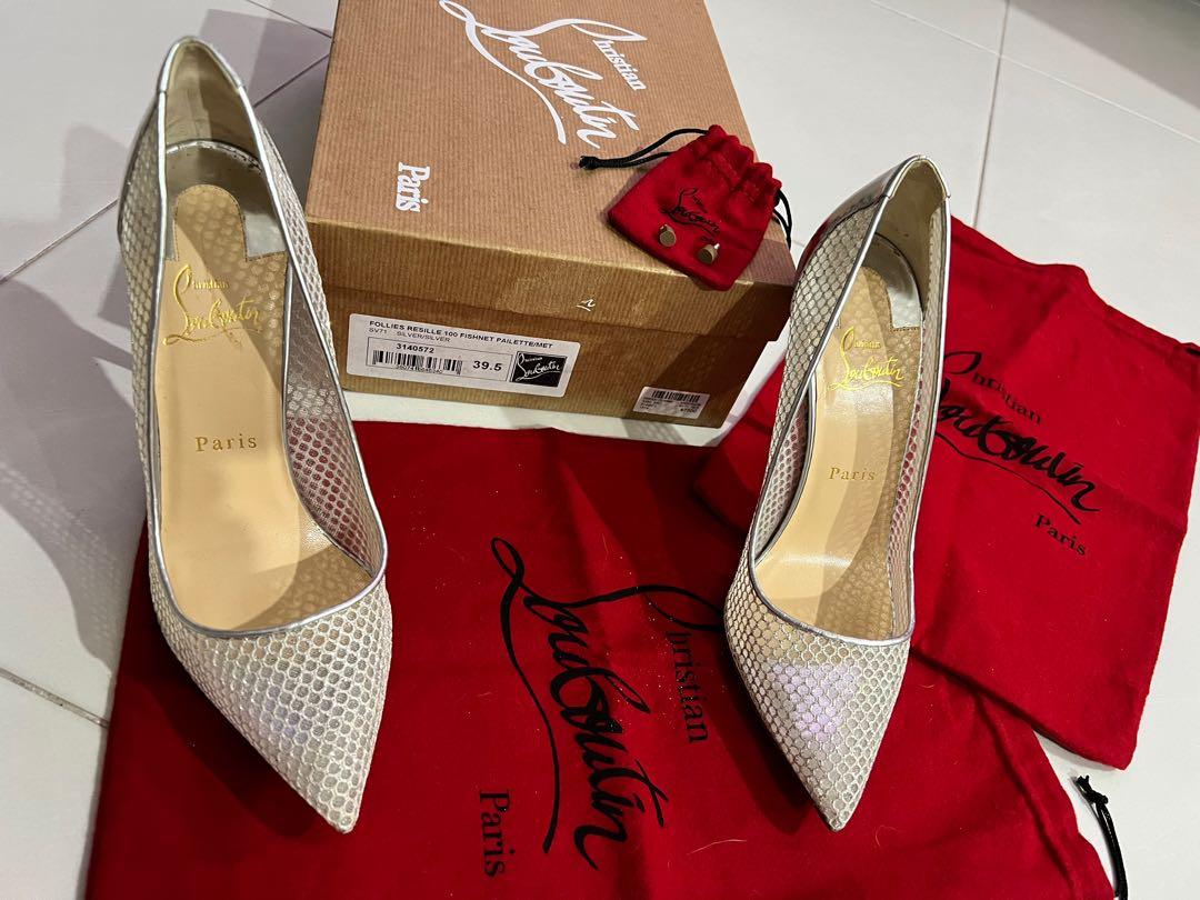 Christian louboutin on sale silver heels