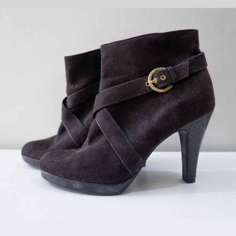 Christian Siriano Black Ankle Boots High Heels Booties Women s Fashion Footwear Boots on Carousell