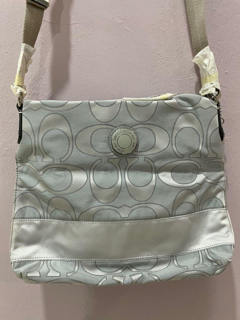 Coach hotsell satin bag