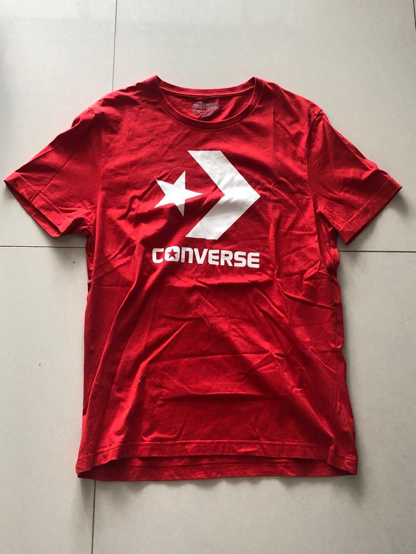Red sales converse shirt