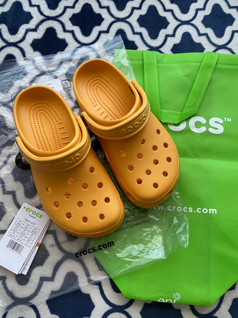 Mustard crocs on sale