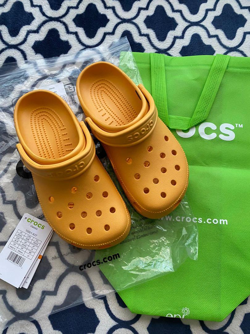 Mustard yellow crocs best sale