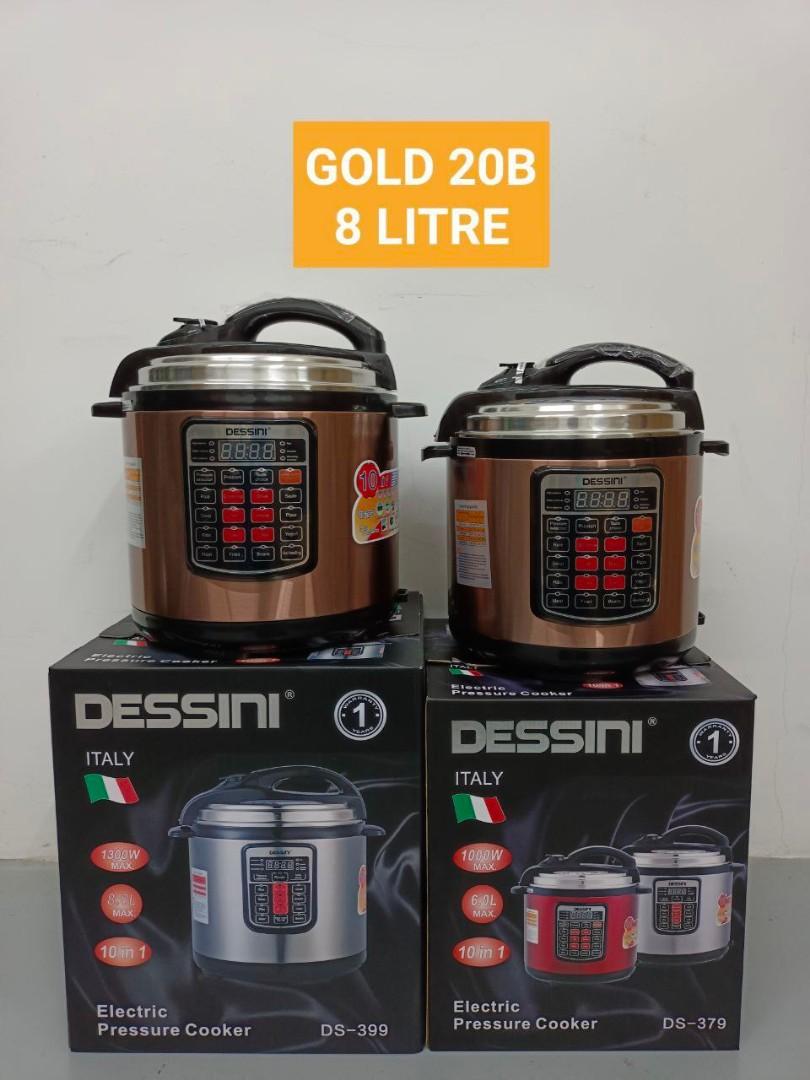 DESSINI PRESSURE COOKER 6L & 8L 20 BUTTON 20B, TV & Home Appliances